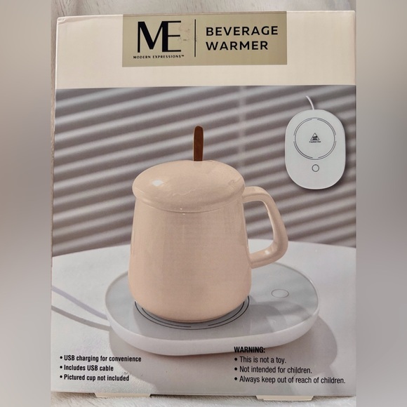 ME Beverage Warmer - white ☕️ with USB Cable - Picture 2 of 5